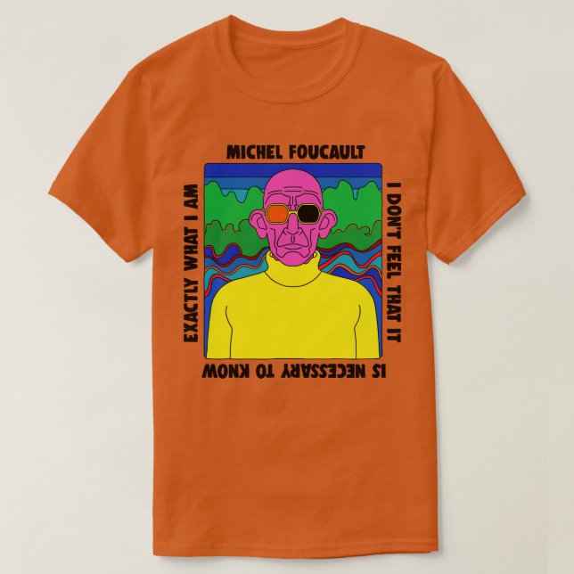 Michel Foucault Retro-offertdesign T Shirt (Design framsida)