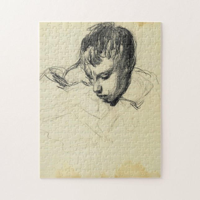 Michel Monet läser Monet Fine Art Pussel (Vertikal)