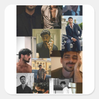 Michel morrone fyrkantigt klistermärke