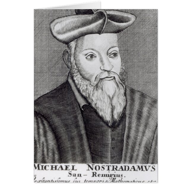 Michel Nostradamus Hälsningskort (Framsidan)