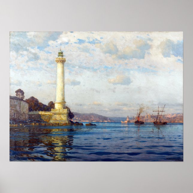 Michel Zeno Diemer Ahırkapı Lighthouse Poster (Framsidan)