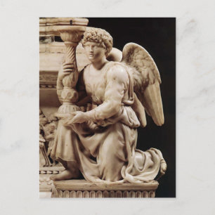 Michelangelo-Angel med Candlestick Vykort