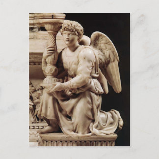 Michelangelo-Angel med Candlestick Vykort