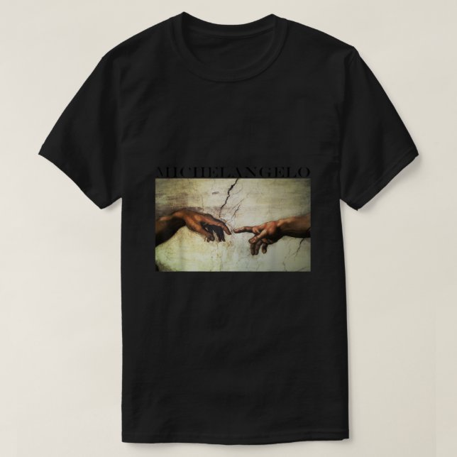 Michelangelo Art Shirt Creation of Adam T Shirt (Design framsida)
