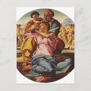 Michelangelo Buonarroti Hl. Familie, Tondo 1504-15 Vykort