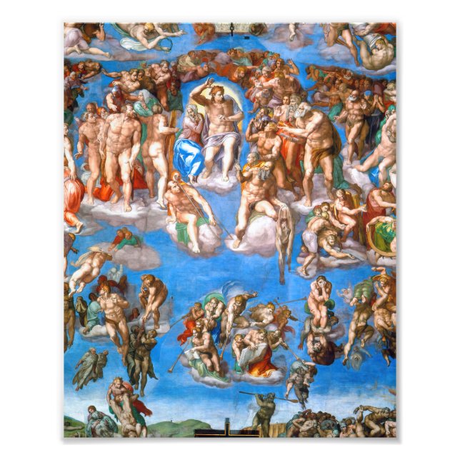 Michelangelo Buonarroti The Last Judgment Fototryck (Framsidan)