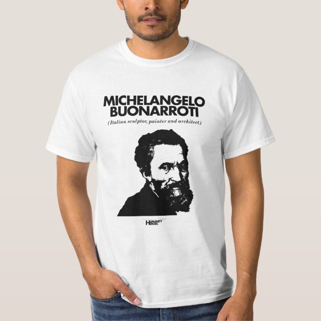 Michelangelo Buonarroti vitT-tröja T Shirt (Framsida)