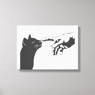 Michelangelo Cat - Välj bakgrund färg Canvastryck