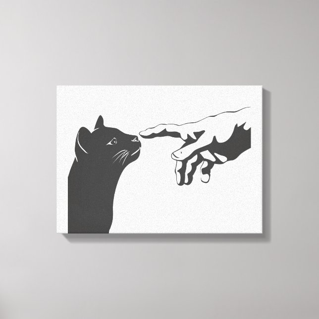 Michelangelo Cat - Välj bakgrund färg Canvastryck (Framsida)