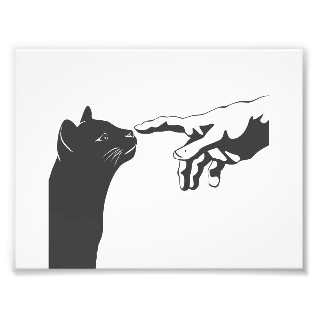 Michelangelo Cat - Välj bakgrund färg Fototryck (Framsidan)