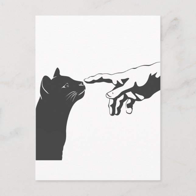 Michelangelo Cat - Välj bakgrund färg Vykort (Framsida)