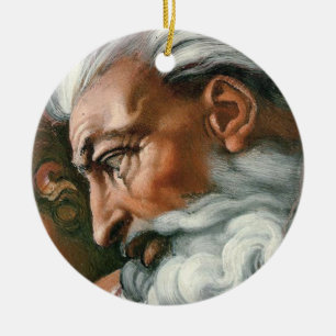 Michelangelo Creation Adam God Art Julgransprydnad Keramik