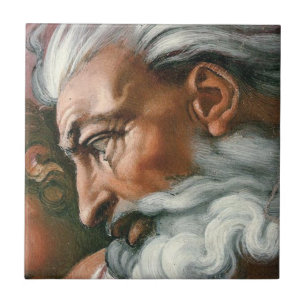Michelangelo Creation Adam God Art Kakelplatta