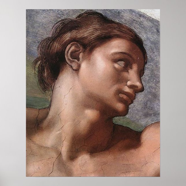 Michelangelo Creation Adam God Art Poster (Framsidan)