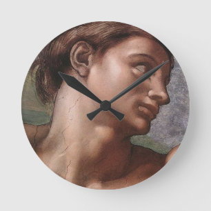 Michelangelo Creation Adam God Art Rund Klocka
