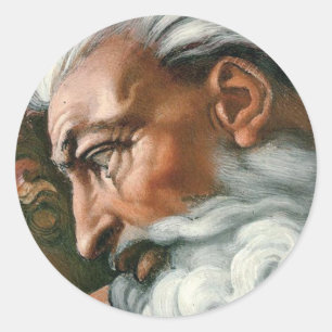 Michelangelo Creation Adam God Art Runt Klistermärke