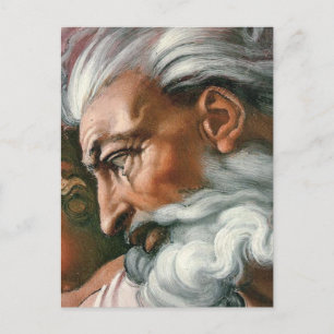 Michelangelo Creation Adam God Art Vykort