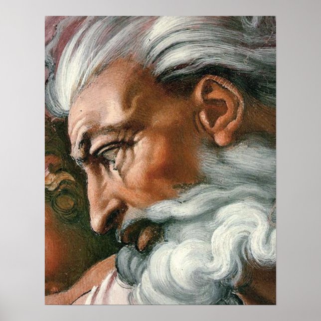 Michelangelo Creation Adam Gud Poster (Framsidan)