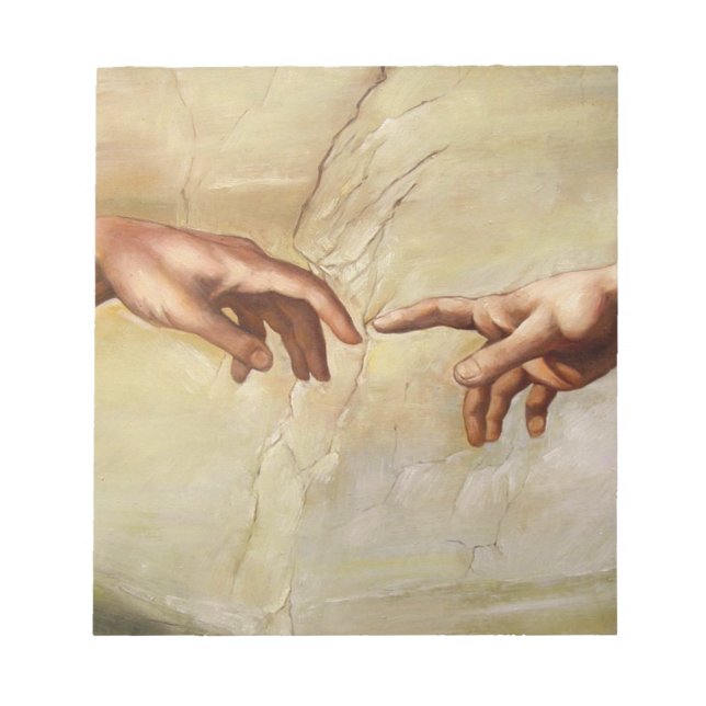 Michelangelo Creation av Adam Sistine Chapel Anteckningsblock (Framsida)