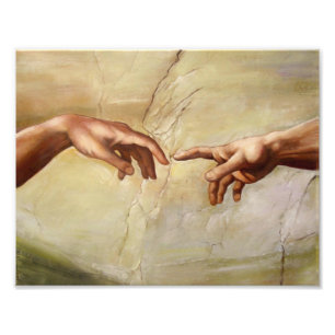 Michelangelo Creation av Adam Sistine Chapel Fototryck