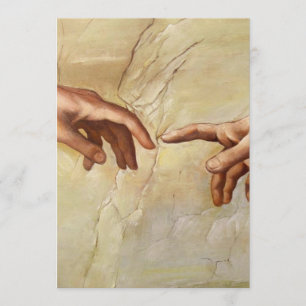 Michelangelo Creation av Adam Sistine Chapel Inbjudningar