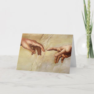 Michelangelo Creation av Adam Sistine Chapel Kort