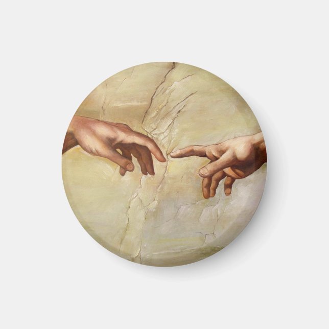 Michelangelo Creation av Adam Sistine Chapel Magnet (Framsidan)