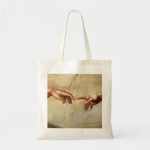 Michelangelo Creation av Adam Sistine Chapel Tygkasse