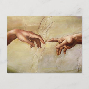 Michelangelo Creation av Adam Sistine Chapel Vykort