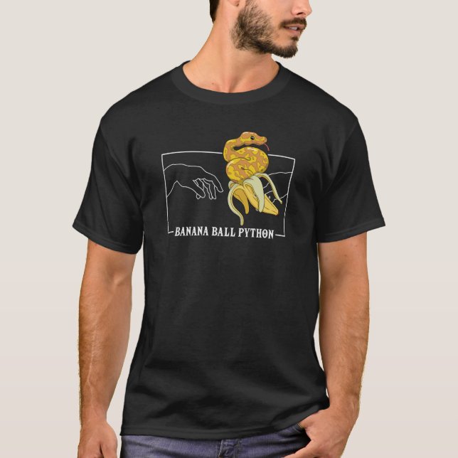 Michelangelo Creation of Adam Banana Ball Python S T Shirt (Framsida)
