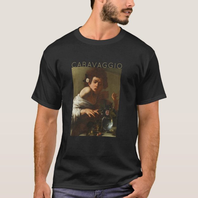 Michelangelo da Caravaggio Art - Boy Bitten av en  T Shirt (Framsida)