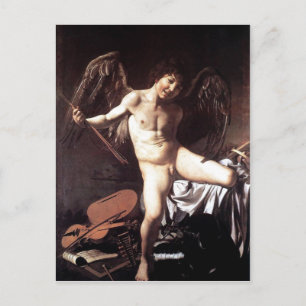 Michelangelo da Caravaggio Kärlek als Sieger um 16 Vykort