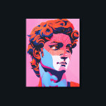 Michelangelo David Neon Pop Art Illustration Canvastryck<br><div class="desc">Denna slående vektorillustration återger den ikoniska ansikte i Michelangelos David. Med starka konturer, fet färg och påverkan på popkulturen fångar denna högupplösta digitala målning upp de detaljerade ansiktsfunktionerna med vass fokus. De mjuka övertoningarna och den sjudande paletten färg gör detta till ett typexempel biet på modern konst.</div>