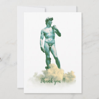 Michelangelo David Tackkort för konstavlare Inbjudningar