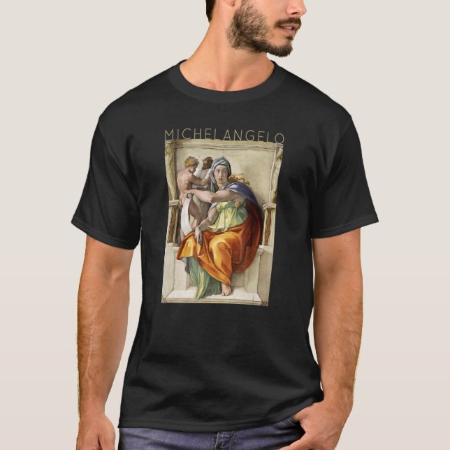 Michelangelo Delphic Sibyl Sistine Chapel for Ar T Shirt (Framsida)