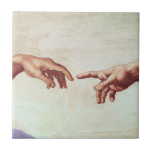 Michelangelo händer kakelplatta