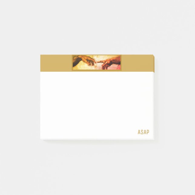 Michelangelo-händer Vintagekonst ASAP Post-it Block (Framsida)