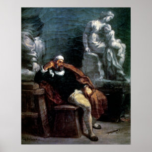 Michelangelo i Studio Poster