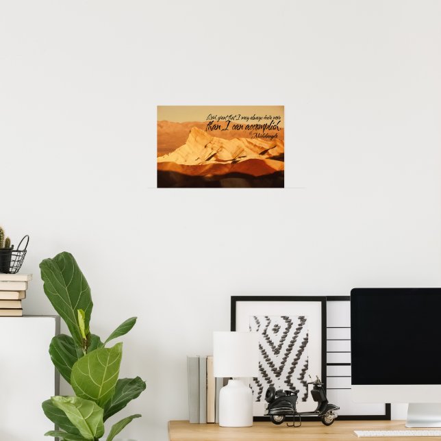 Michelangelo Inspirational Quote "Lord, grant" Poster (Hemmakontoret)