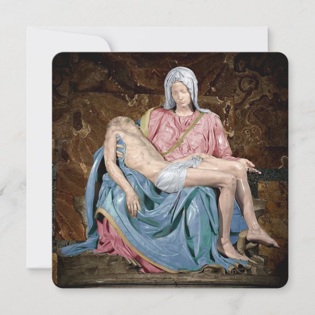 Michelangelo La Pietà Bra Fredag Hi-Def Card Inbjudningar (Framsida)
