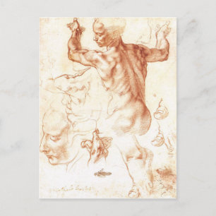 Michelangelo - libysk sibylmålning vykort