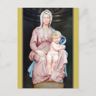 Michelangelo Madonna of Bruges Postcard Vykort