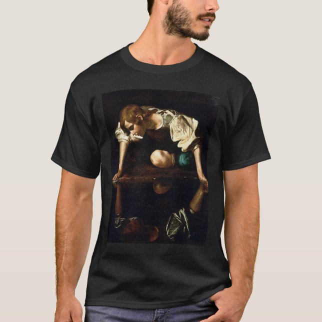Michelangelo Merisi da Caravaggio "Narcissus" T Shirt (Framsida)