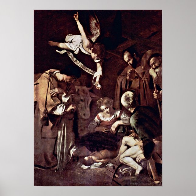 Michelangelo Merisi da Caravaggio - Nativitet Poster (Framsidan)