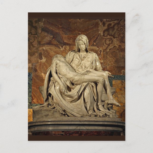 MICHELANGELO PIETA POSTCARD HELG VYKORT (Framsida)