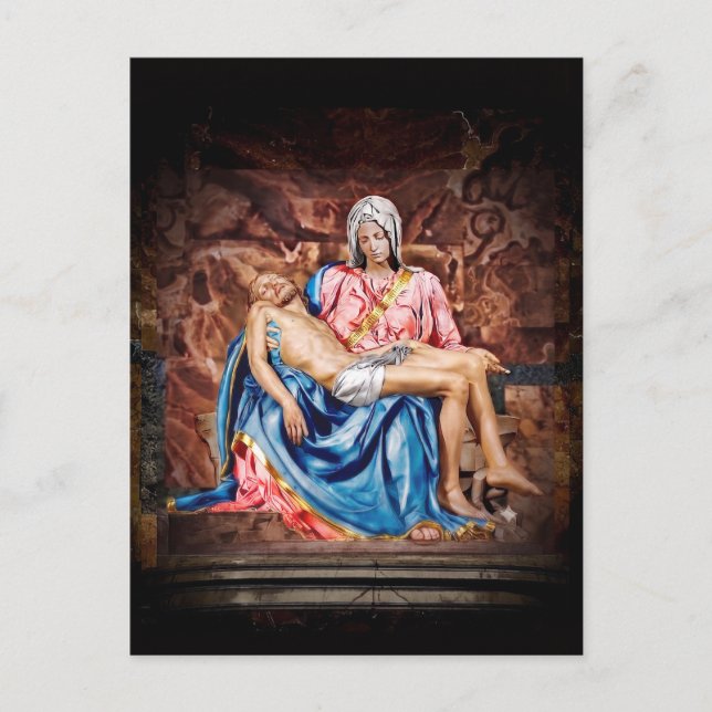 MICHELANGELO PIETÀ vykort (Framsida)