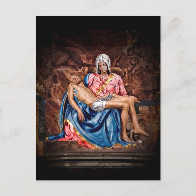 MICHELANGELO PIETÀ vykort (Framsida)