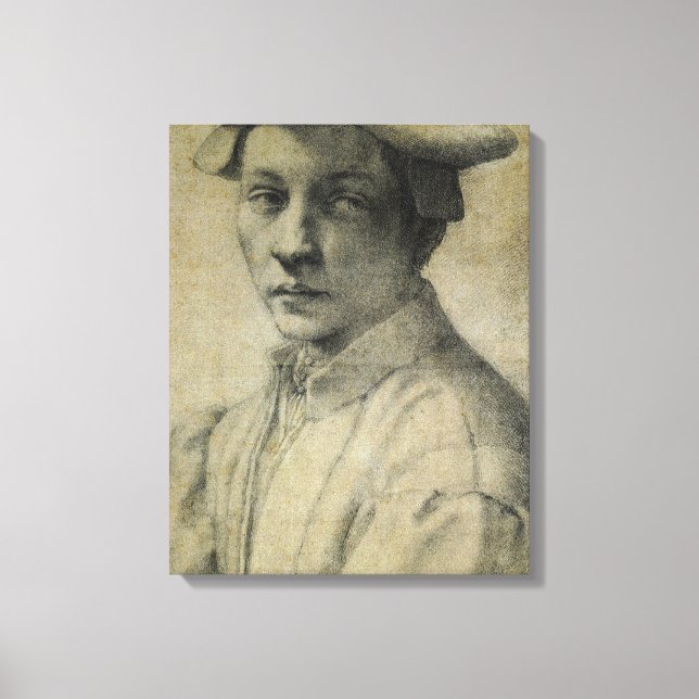 Michelangelo Porträtt av Andrea Quaratesi   Canvastryck (Framsida)