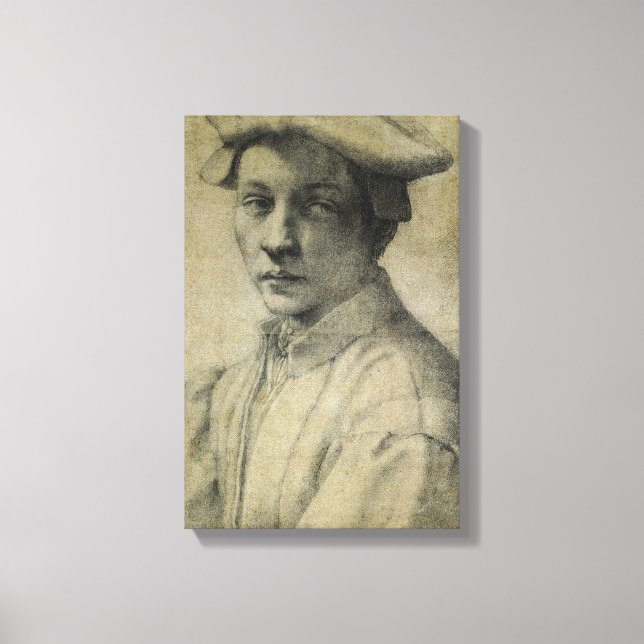 Michelangelo Porträtt av Andrea Quaratesi   Canvastryck (Framsida)