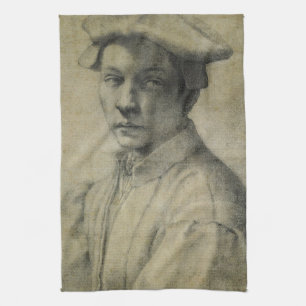 Michelangelo Porträtt av Andrea Quaratesi Kökshandduk